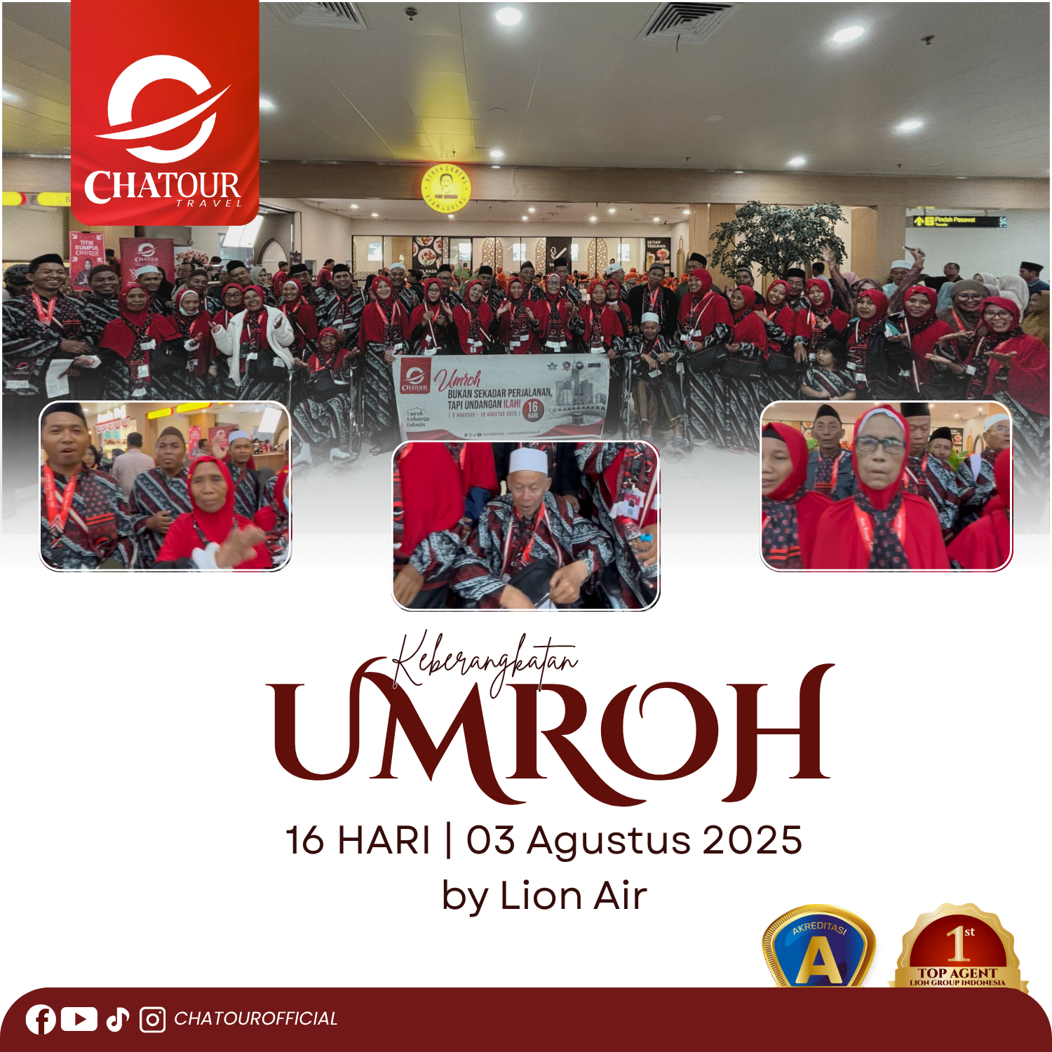 Keberangkatan 03 Agustus 2025 | Umroh 16 Hari by Lion Air