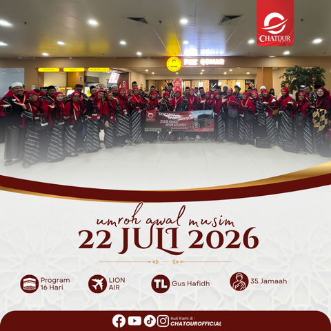 GROUP UMROH KEBERANGKATAN 22 JULI 2026 | 16 HARI BY LION AIR