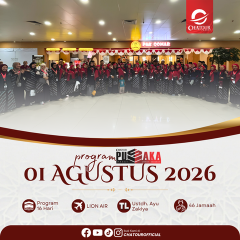 GROUP UMROH KEBERANGKATAN 01 AGUSTUS 2026 | 16 HARI BY LION AIR