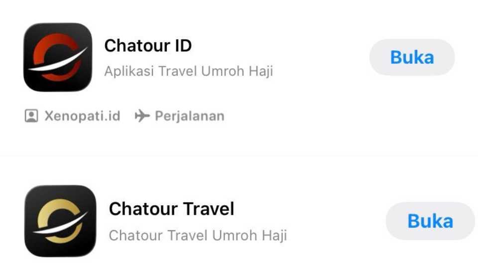 aplikasi Chatour Travel umrah terbaik dan terpercaya