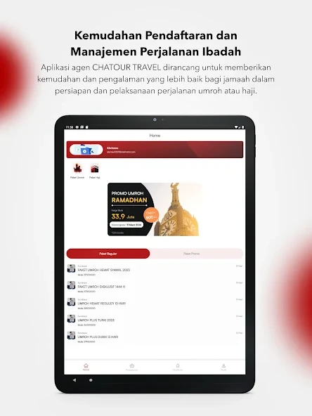 aplikasi daftar umrah chatour travel travel