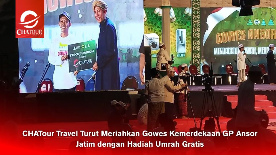 CHATour Travel Turut Meriahkan Gowes Kemerdekaan GP Ansor Jatim dengan Hadiah Umrah Gratis