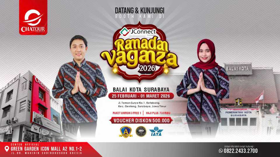 Satu Juta Bisa Umroh! Chatour Travel Gebrak JConnect Ramadan Vaganza 2026 dengan Promo Spektakuler