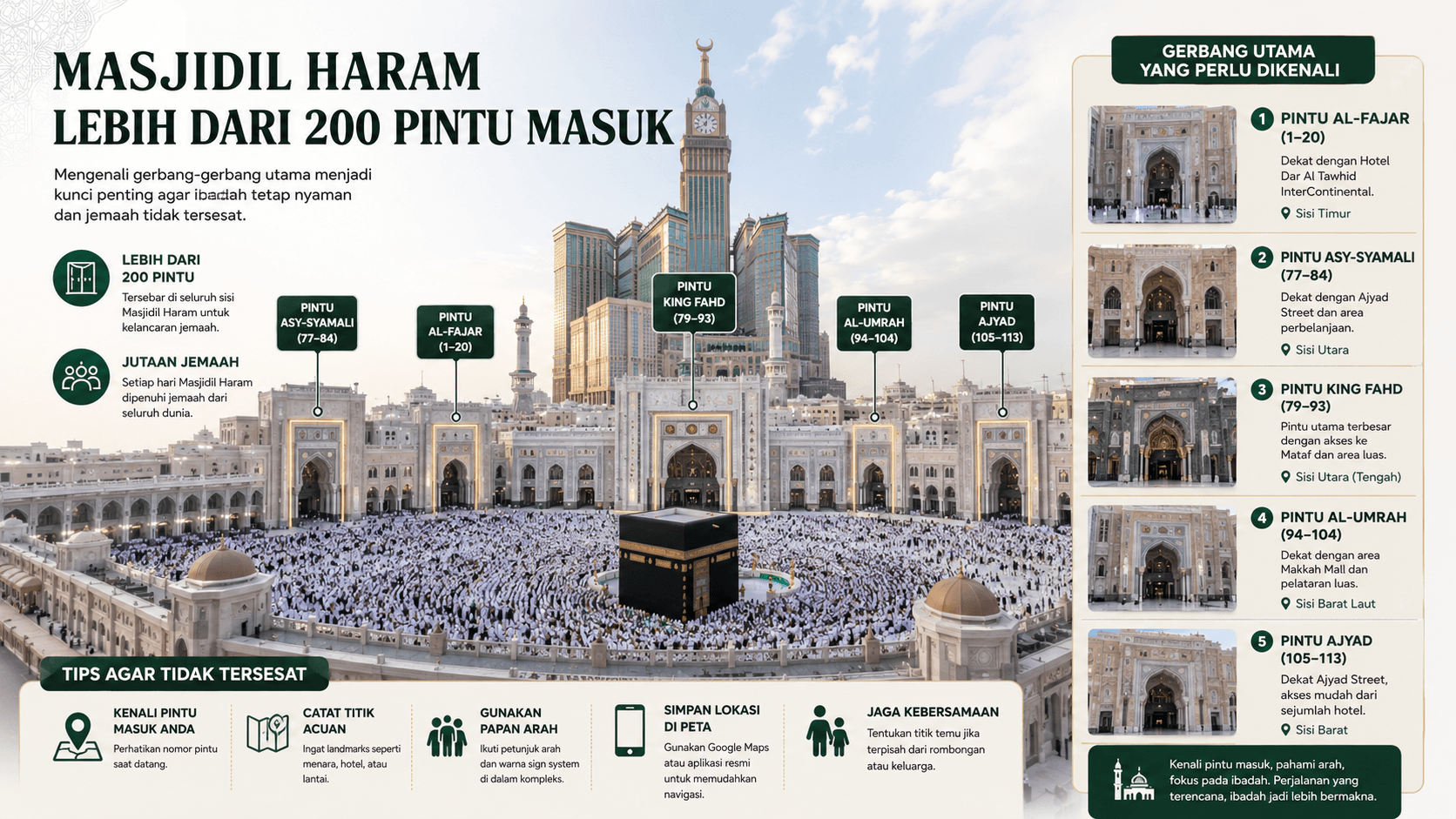 Mengenal Gerbang Utama Masjidil Haram, Ini Pintu Masuk Favorit Jemaah Indonesia!