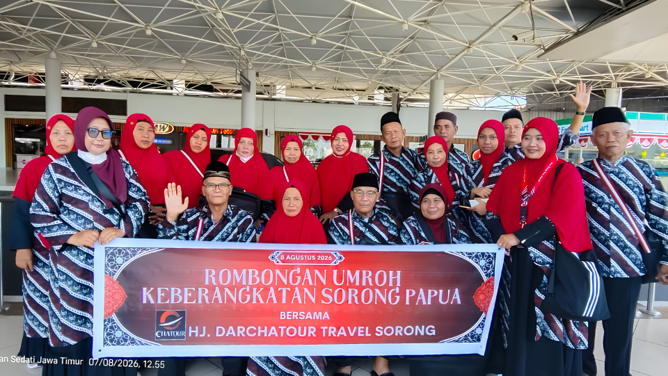 Bukti Jangkauan Nusantara, Chatour Travel Sambut Jamaah Asal Sorong Papua Menuju Tanah Suci