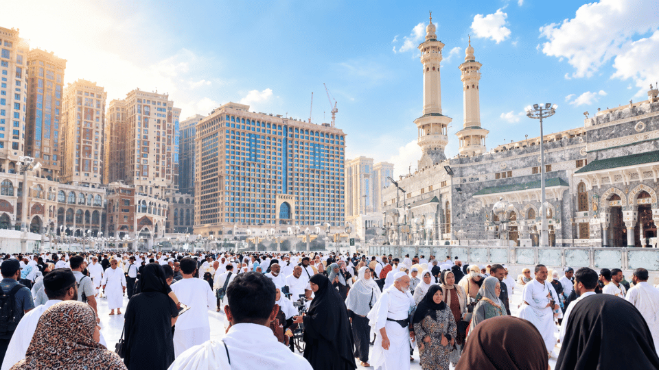 Antusiasme Tinggi Jamaah Chatour Travel, Padati Pelataran Masjidil Haram Jelang Shalat Jumat
