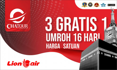 UPDATE UMROH 3 FREE 1 LION 16 HARI (SATUAN)